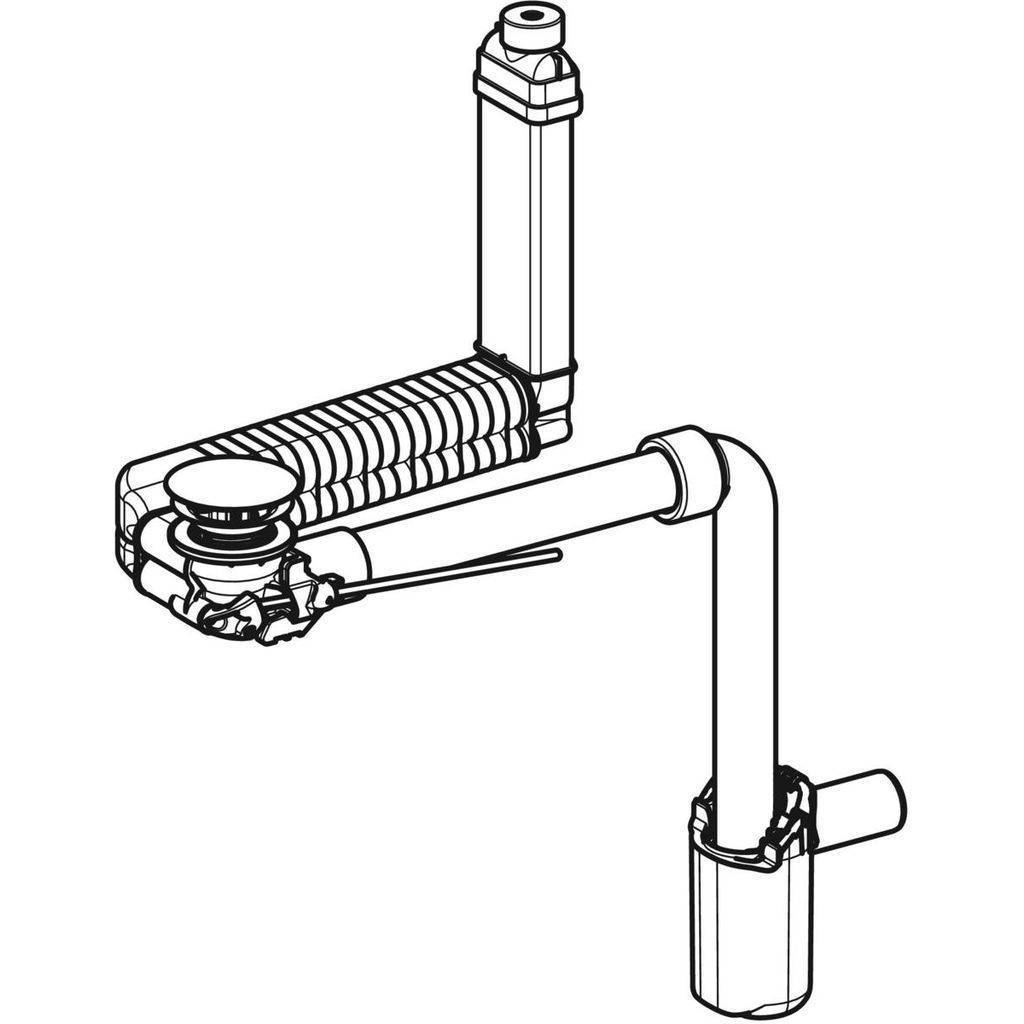 Waschbeckenablauf Raumsparmodell Clou System