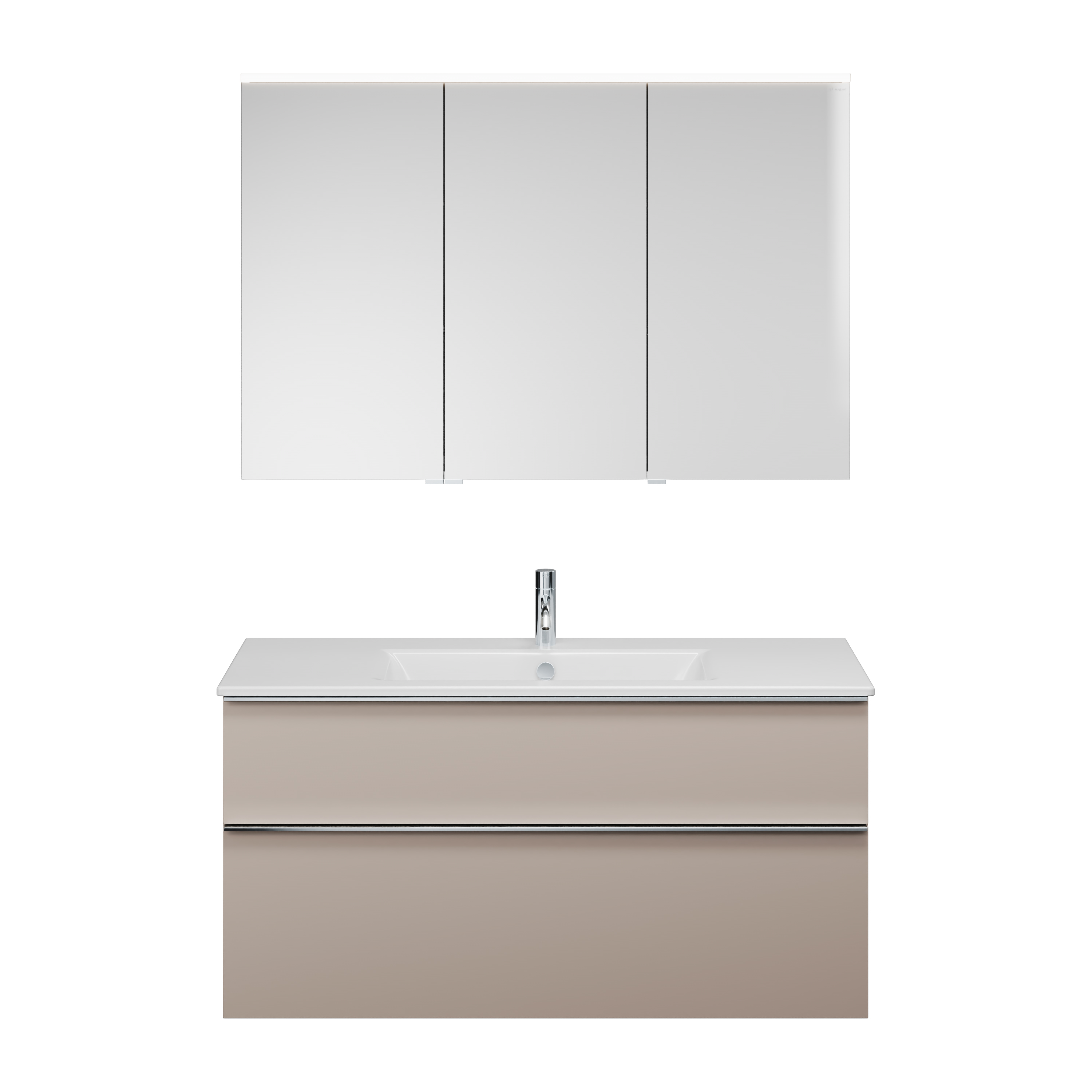 burgbad Eqio Badmöbel-Set SHCP122L Lichtgrau Matt/Alpinweiss