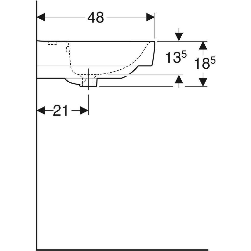 Renova Plan Aufsatz-Waschtisch mit Ablage 90cm