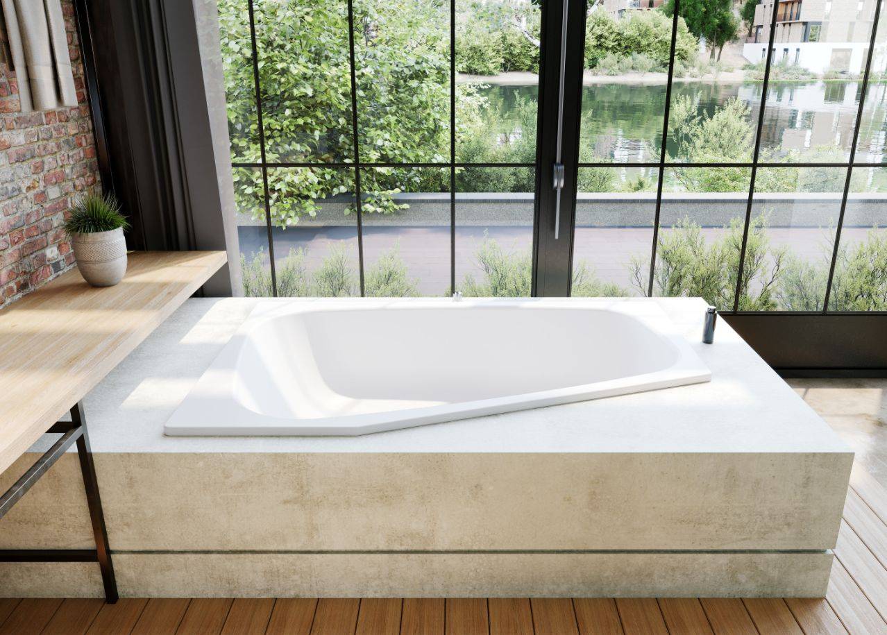 Plaza Duo Raumspar-Badewanne rechts; Modell 190; 1800 x 1200 x 420mm