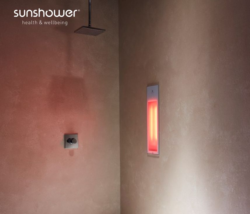 Square Line Pure White Infrarotstrahler für die Dusche