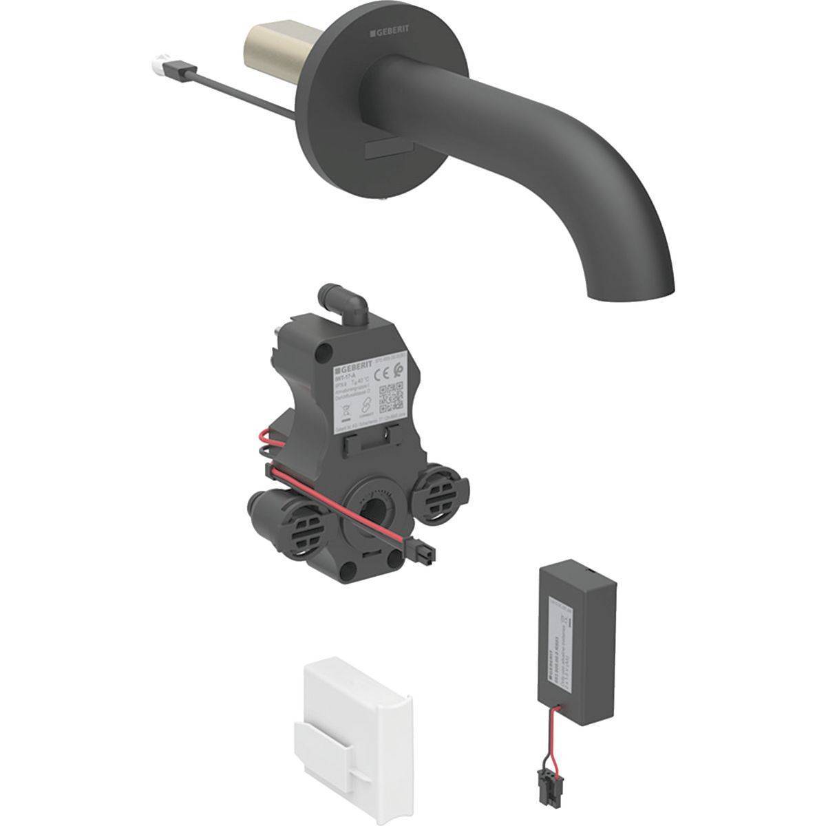 Piave Waschtischarmatur zur Wandmontage, Batteriebetrieb, für UP-Funktionsbox, 17cm