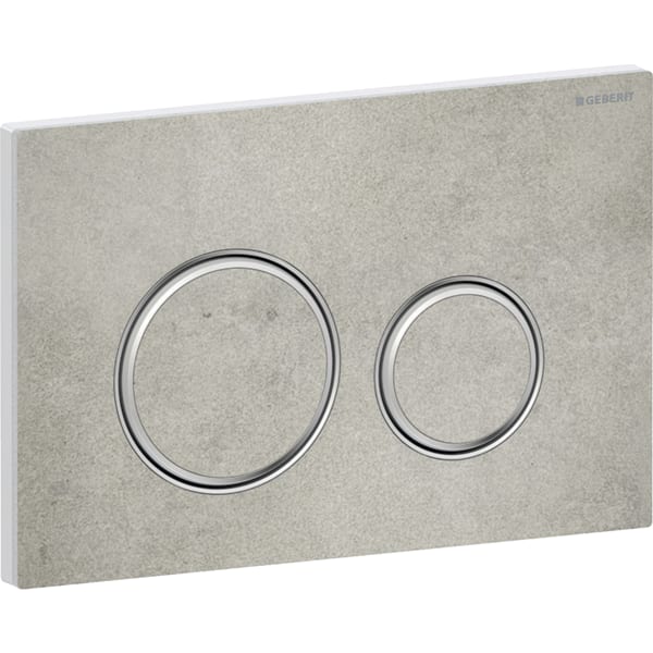 Geberit Sigma21 WC-Betätigungsplatte für 2-Mengen-Spülung verchromt/Betonoptik