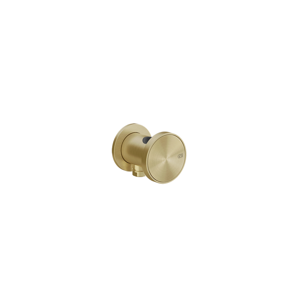 Gessi ORIGINI Wandanschlussbogen mit Brausehalter messing gebürstet