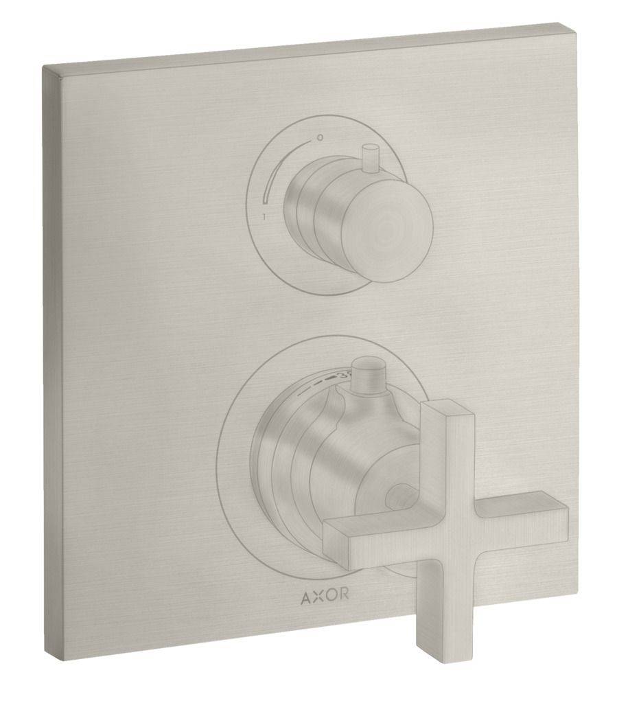 Citterio Thermostat Unterputz mit Ab- und Umstellventil und Kreuzgriff