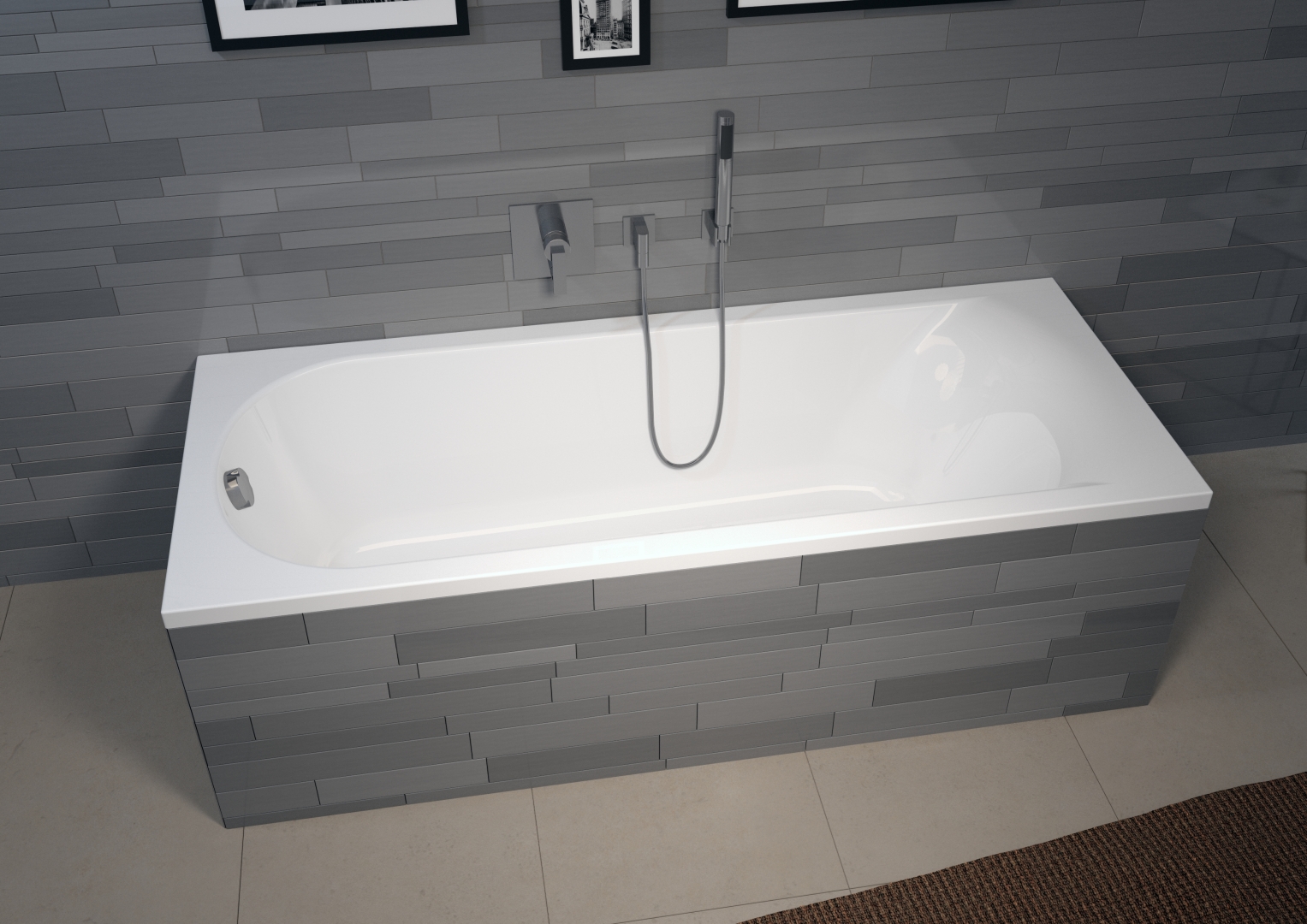 Miami Einbau-Badewanne 170 x 70cm