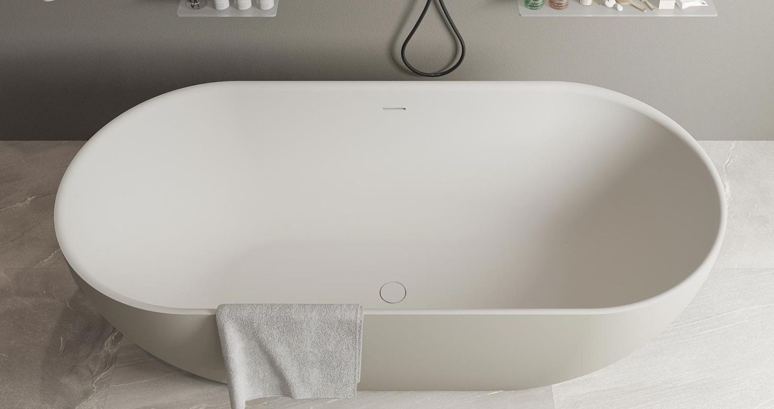 ideavit Freistehende Badewanne Solidera-170 PE-WH