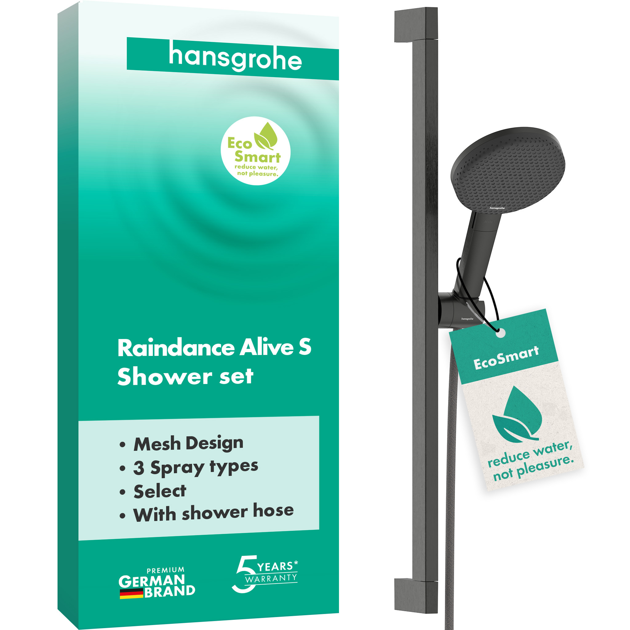 Hansgrohe Raindance Alive Select S Duschset 125 mit Unica E Puro 65cm