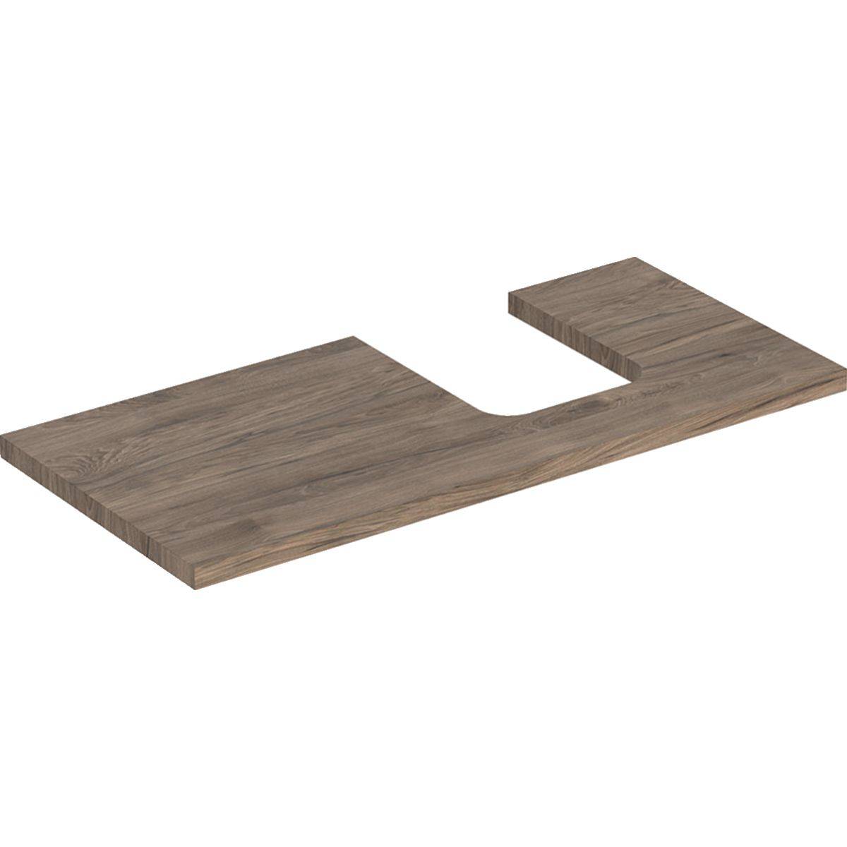 Geberit One Waschtischplatte Ausschnitt rechts, für Aufsatzwaschtisch Schalenform, 105cm