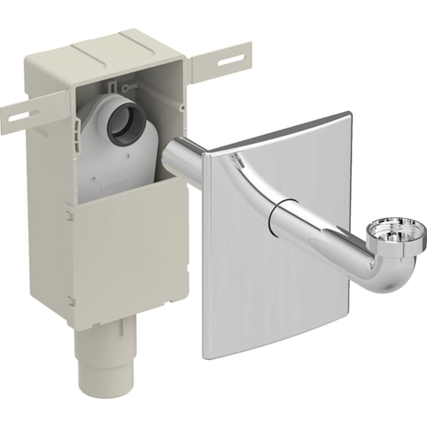 Geberit UP-Geruchsverschluss für Waschbecken, mit Wandeinbaukasten und Fertigbauset