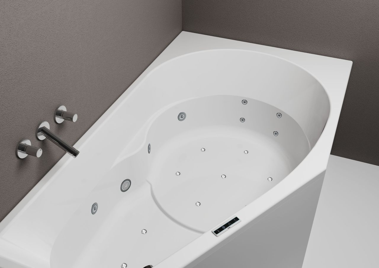Yukon Easypool 3.1 Whirlwanne, Ausführung links, 160 x 90cm, Touchbedienung