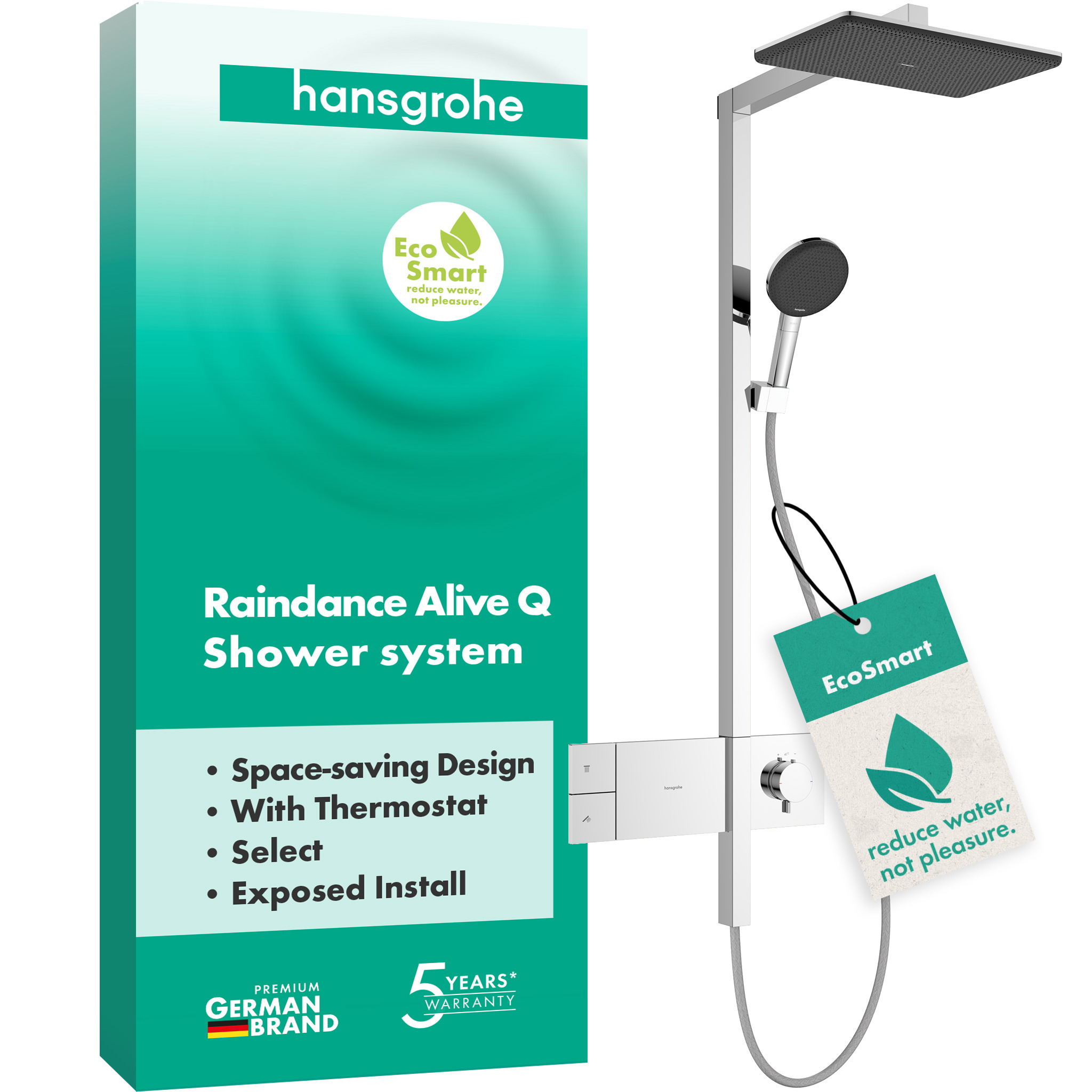 hpr08965_jpg.jpg Raindance Alive Q Duschsystem 210/340 1 Strahlart mit ShowerSelect Comfort, wassersparend
