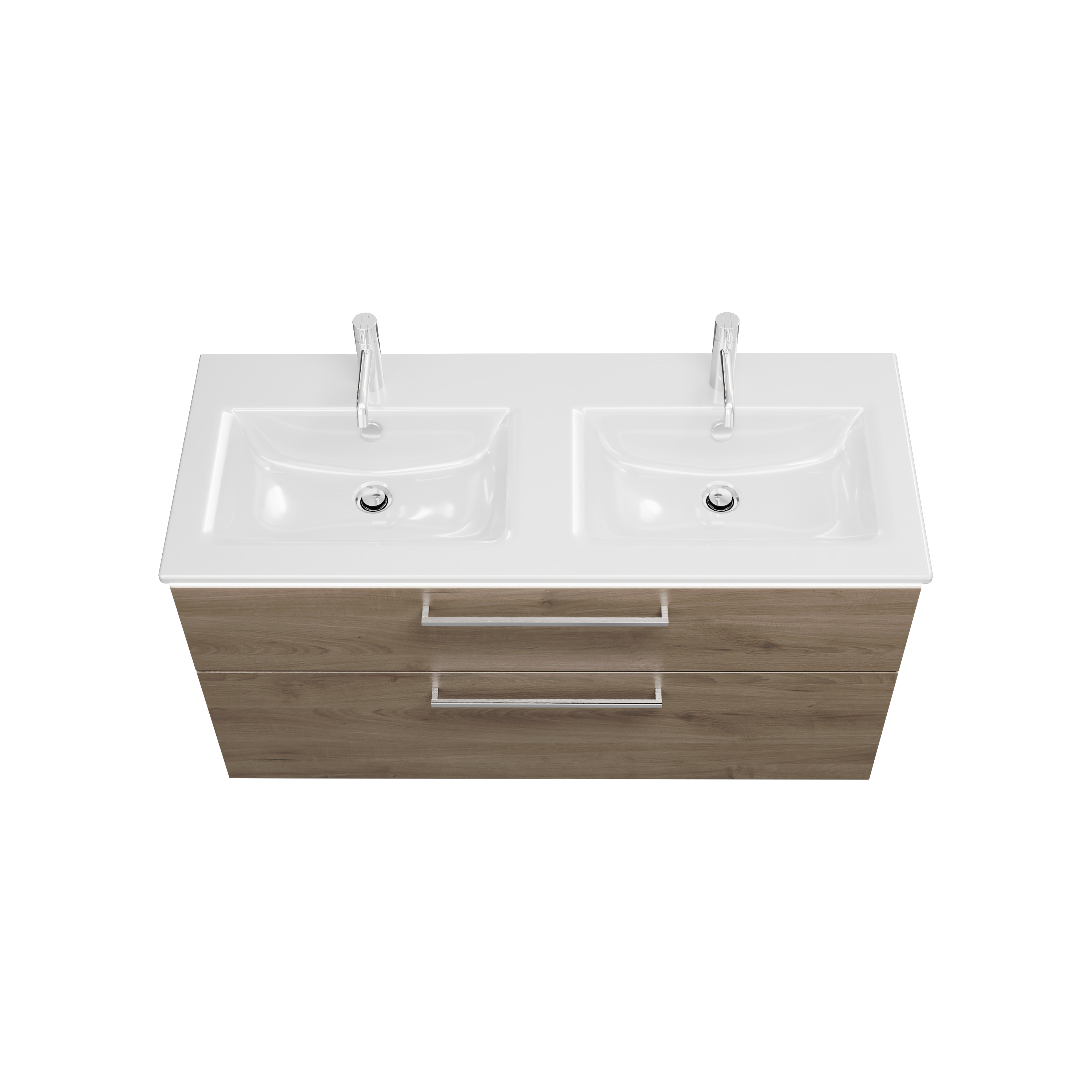 burgbad Eqio Slim Badmöbel-Set SHBY122 Eiche Dekor Caramel/Alpinweiss