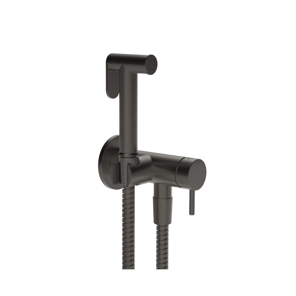 Gessi Vetaglio Bidet-Brause-Set Metall schwarz gebürstet