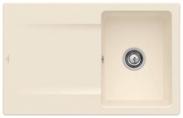 Villeroy & Boch Siluet 45 Flat Küchenspüle, mit Ablaufgarnitur mit Excenterbetätigung, 780 x 490mm