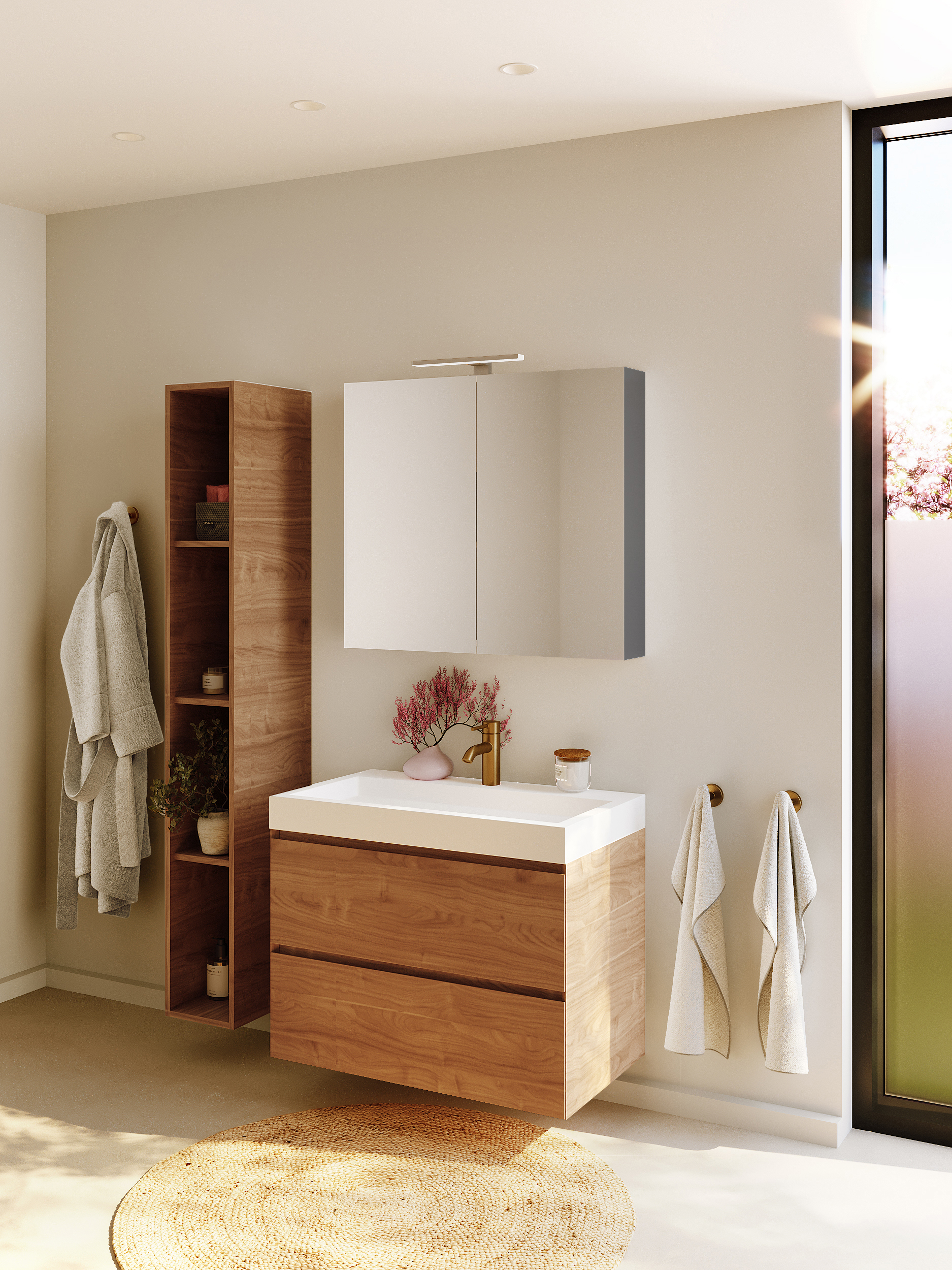 Riho Spring-UP VOW Badmöbel-Set mit Spiegelschrank
