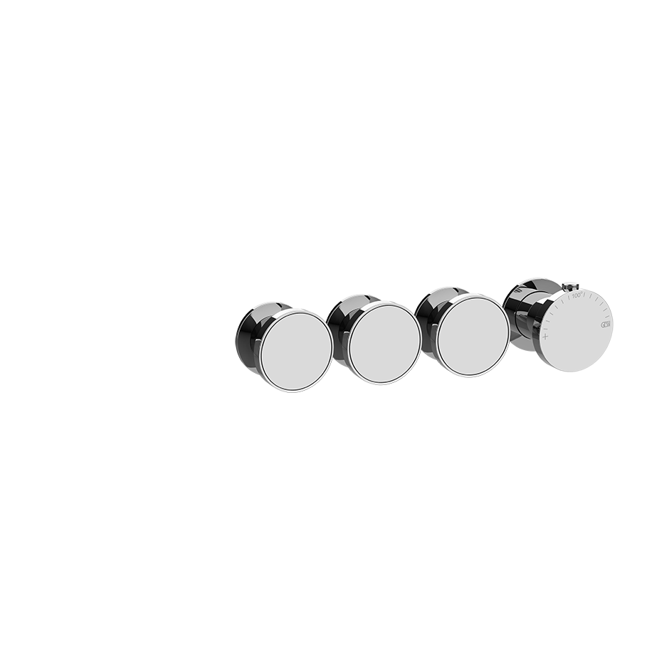 Gessi ORIGINI Hochleistung-Thermostat 3 Wege; chrom