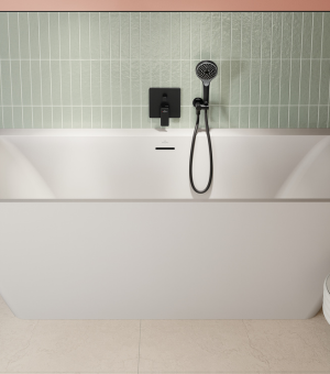 Wandarmatur für die Badewanne.