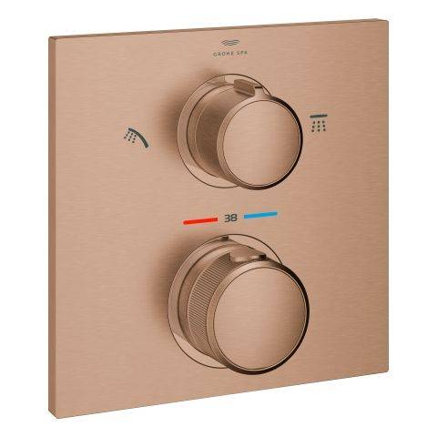 GROHE Allure NEW Thermostat-Brausebatterie mit 2-Wege-Umstellung Kopfbrause/Handbrause