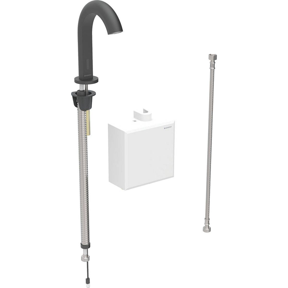 Geberit Piave Waschtischarmatur zur Standmontage, Batteriebetrieb, mit AP-Funktionsbox