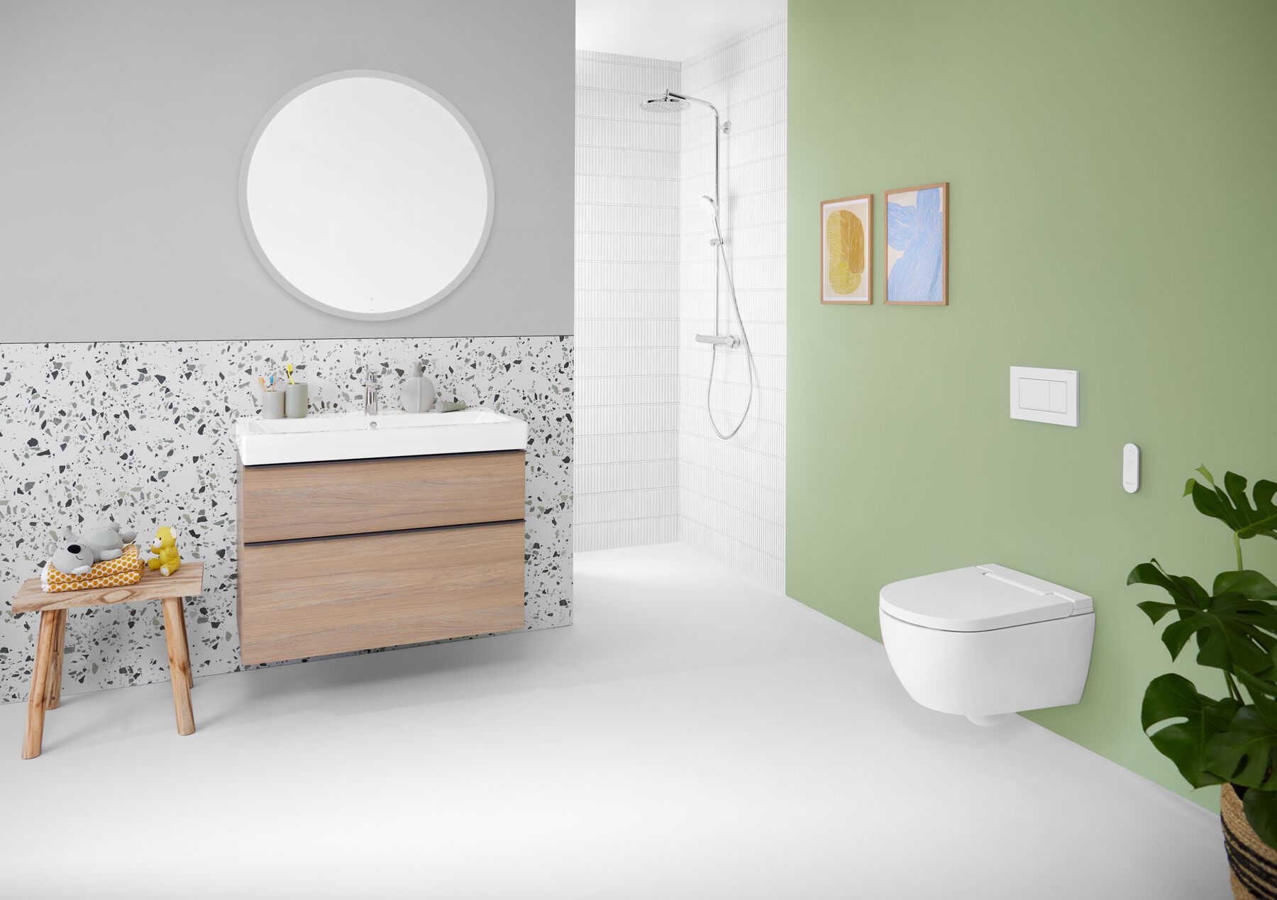 iCon washbasin, 900 x 485mm, with tap hole, with overflow
