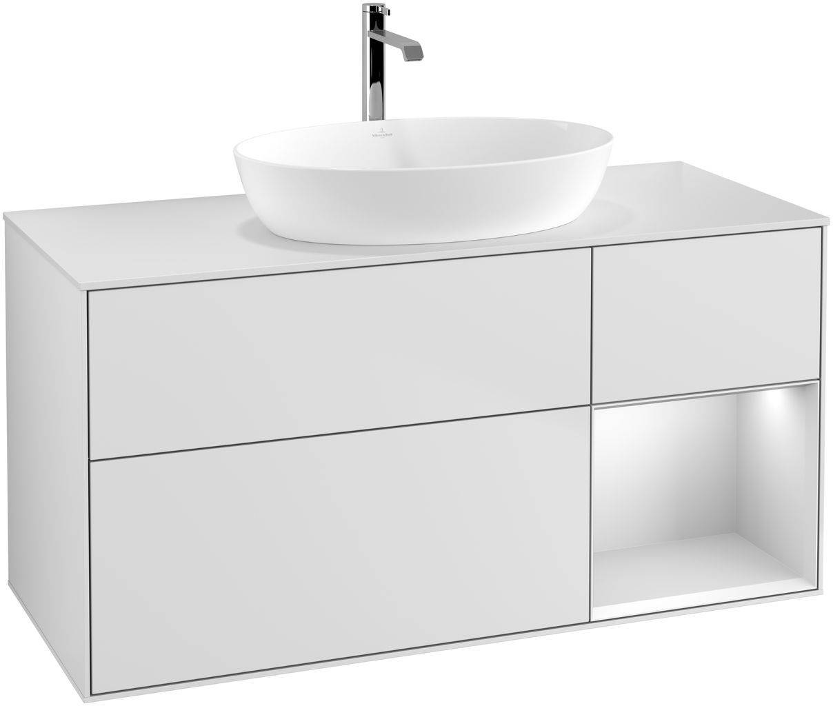 Villeroy & Boch Finion Waschtischunterschrank 1200 x 603 x 501mm, Abdeckplatte weiß matt
