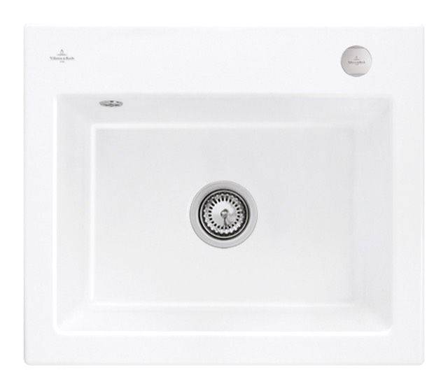 Villeroy & Boch Subway 60 S Küchenspüle, mit Ablaufgarnitur mit Excenterbetätigung, 600 x 510mm