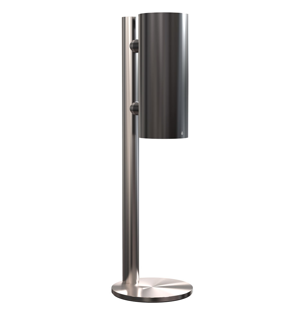 NOVA2 soap & disinfectant dispenser 1978 stainless steel brushed
