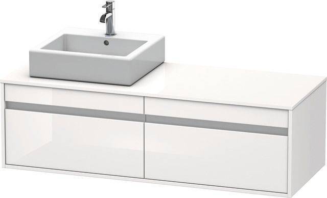 Duravit Ketho Waschtischunterbau wandhängend KT6697 für Aufsatzwaschbecken, 1400 x 550mm