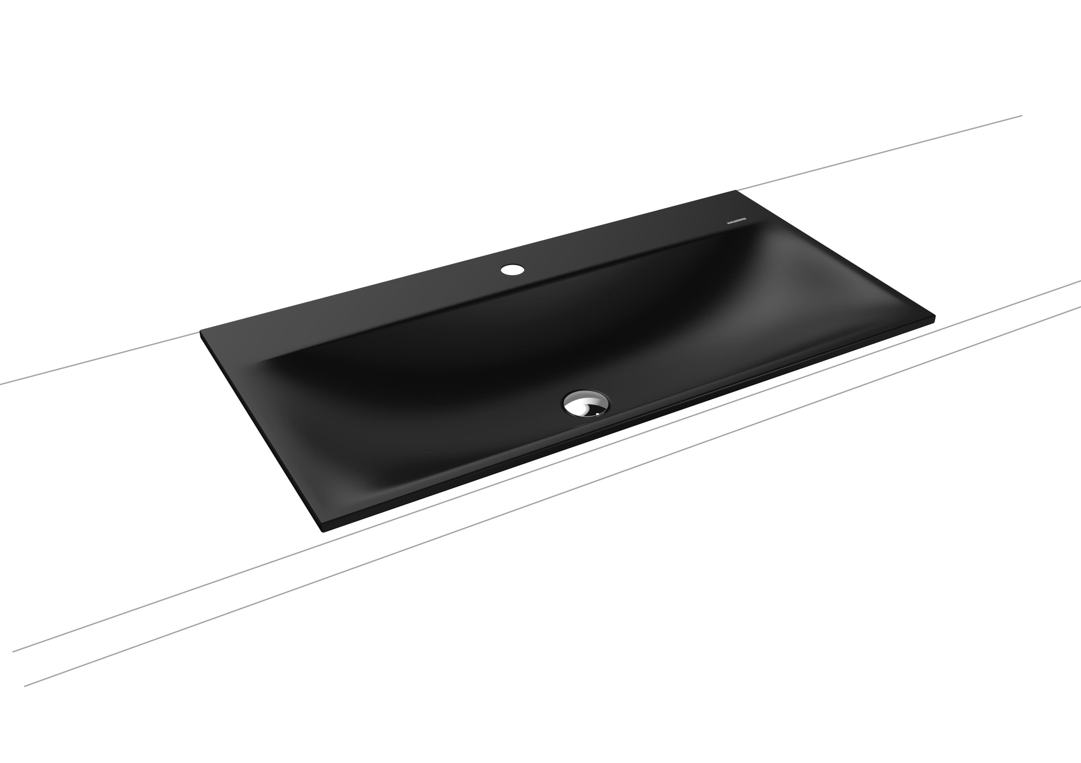 Kaldewei Silenio Einbauwaschtisch; Modell 3038; 900 x 460 x 14mm, mit Hahnloch