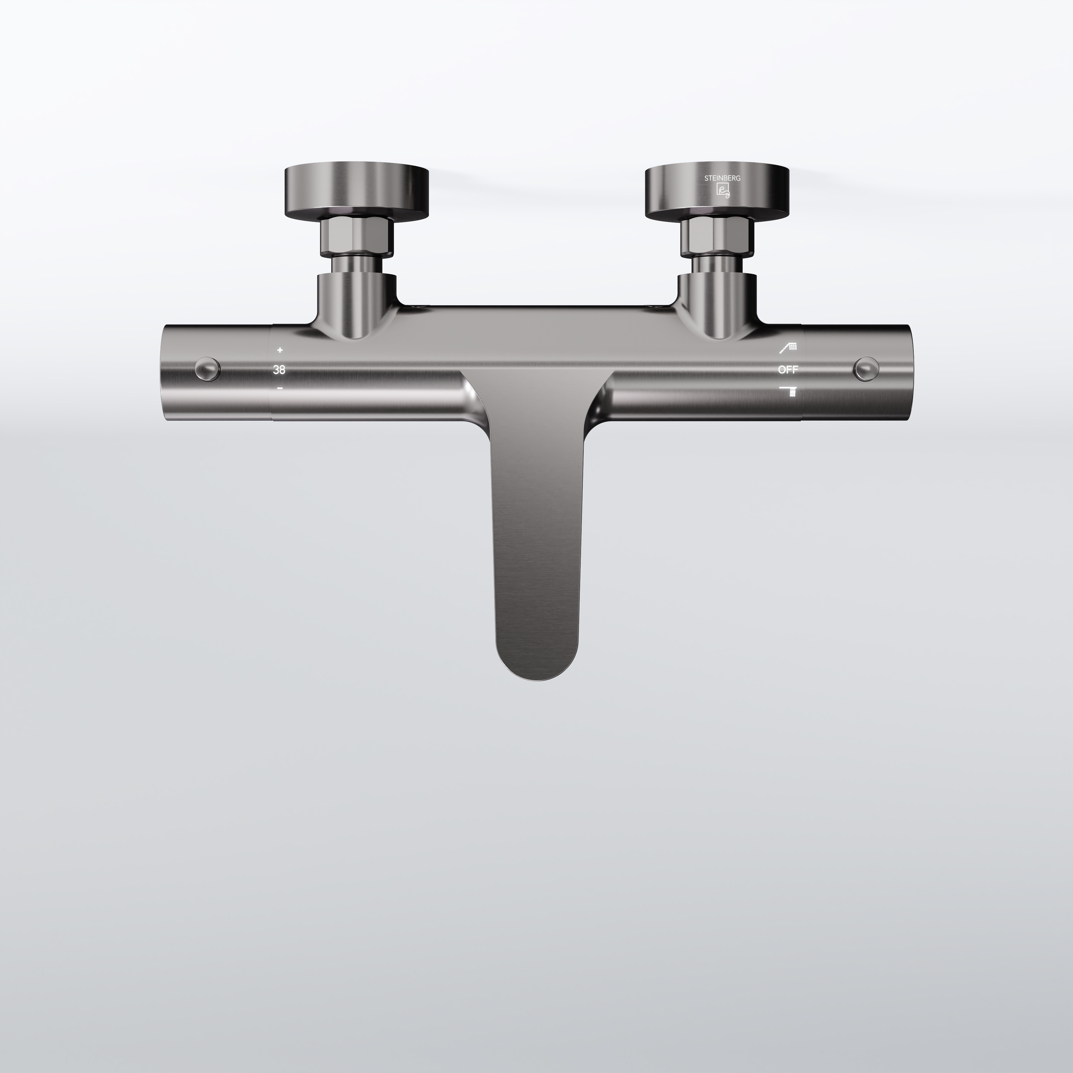 Thermostat-Duscharmatur aus verchromtem Metall