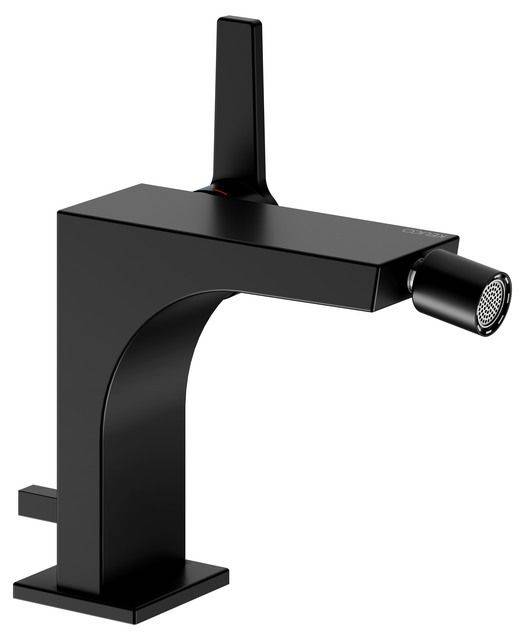 KEUCO Edition 11 Black Selection Einhebel-Bidetmischer mit Zugstangen-Ablaufgarnitur