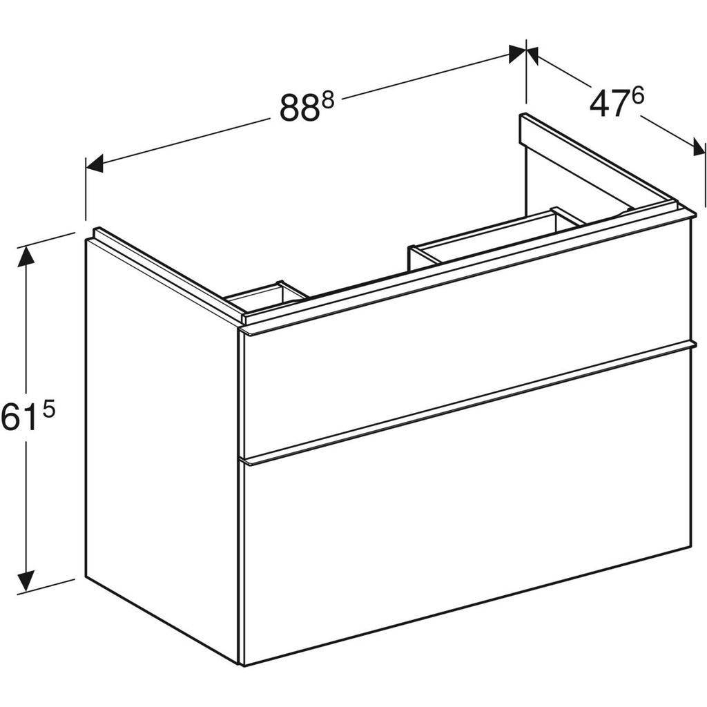 502305011_04 iCon Unterschrank für Waschtisch, mit zwei Schubladen, 90cm