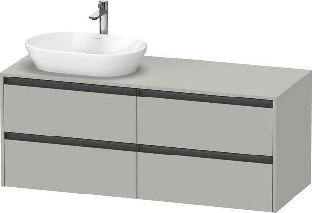Ketho.2 Waschtischunterbau wandhängend 1400 x 550mm, Beckenausschnitt links