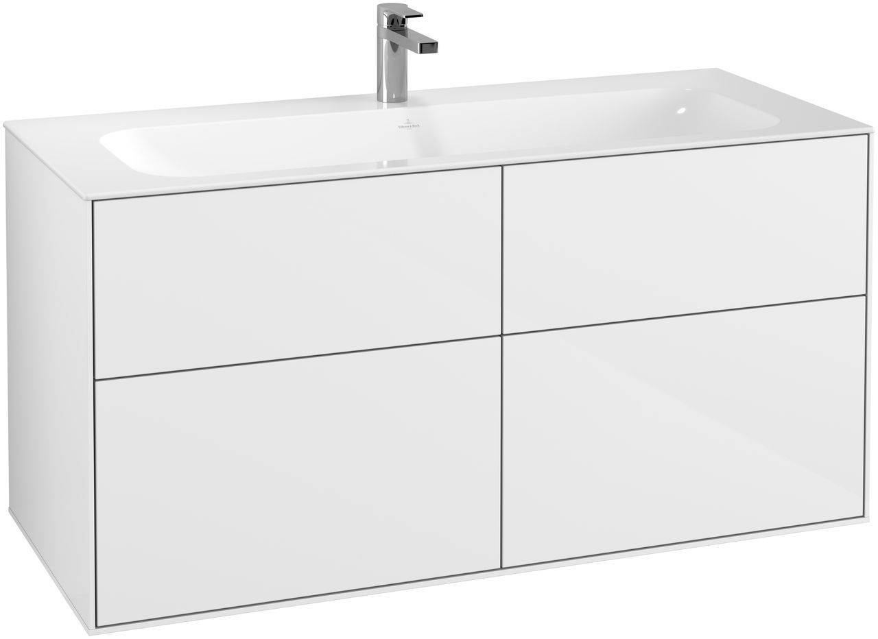 Finion Waschtischunterschrank  mit Wandbeleuchtung, 1196 x 591 x 498mm