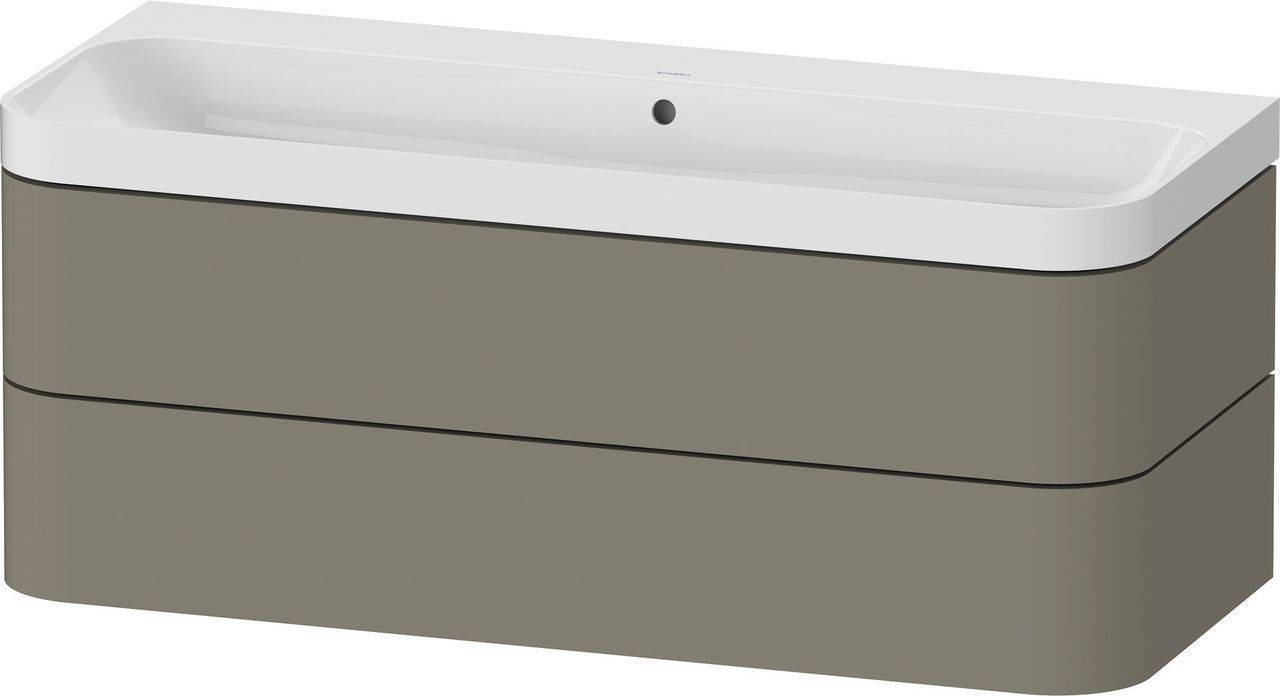 Duravit Happy D.2 Plus Möbelwaschtisch c-shaped mit Unterbau, wandhängend, 1175 x 490mm