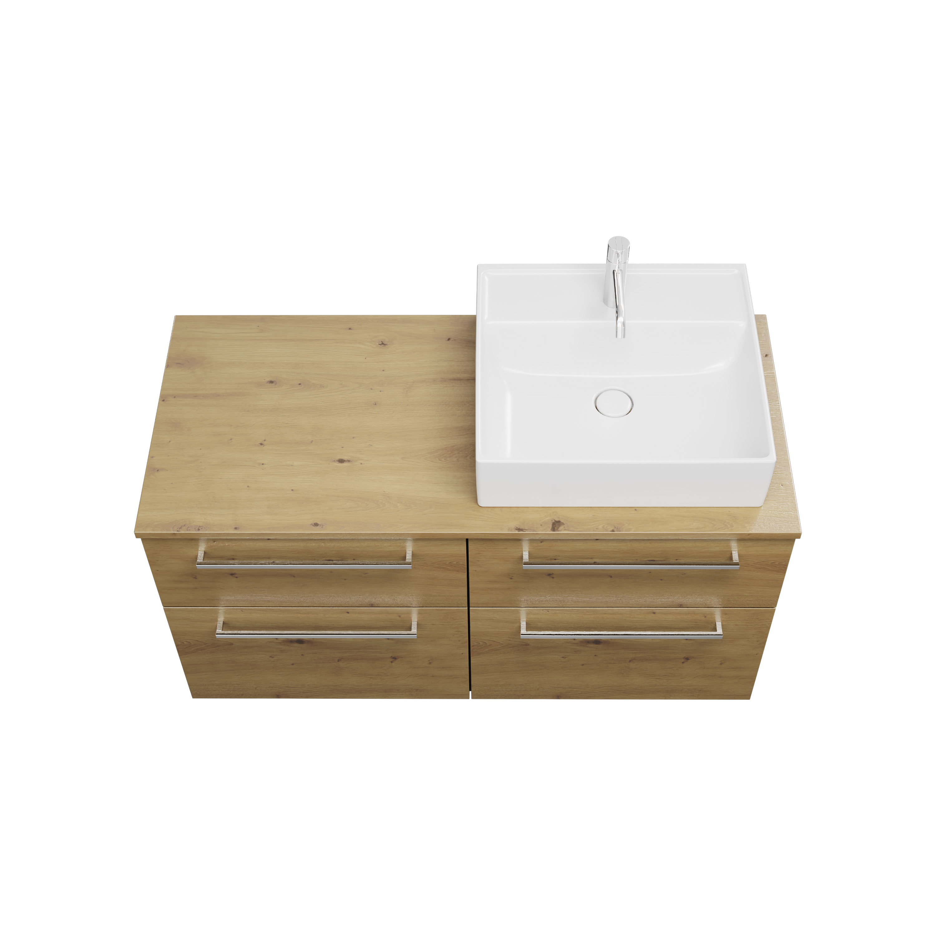 burgbad Eqio Konsolenplatte mit Unterschrank SGUU120 619x1200x550 Eiche Dekor Urban