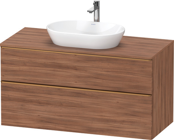 Duravit D-Neo Konsolenwaschtischunterbau mit Möbelgriff Bronze gebürstet