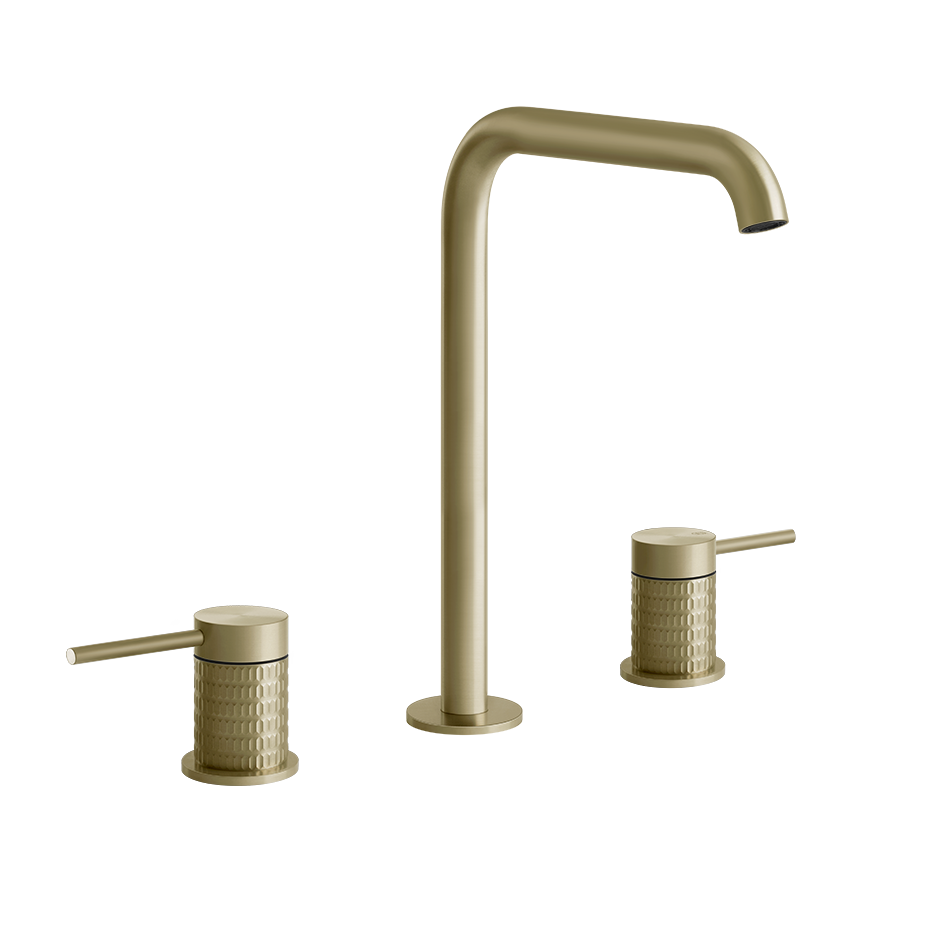 316 Meccanica 3-hole basin mixer 230mm high