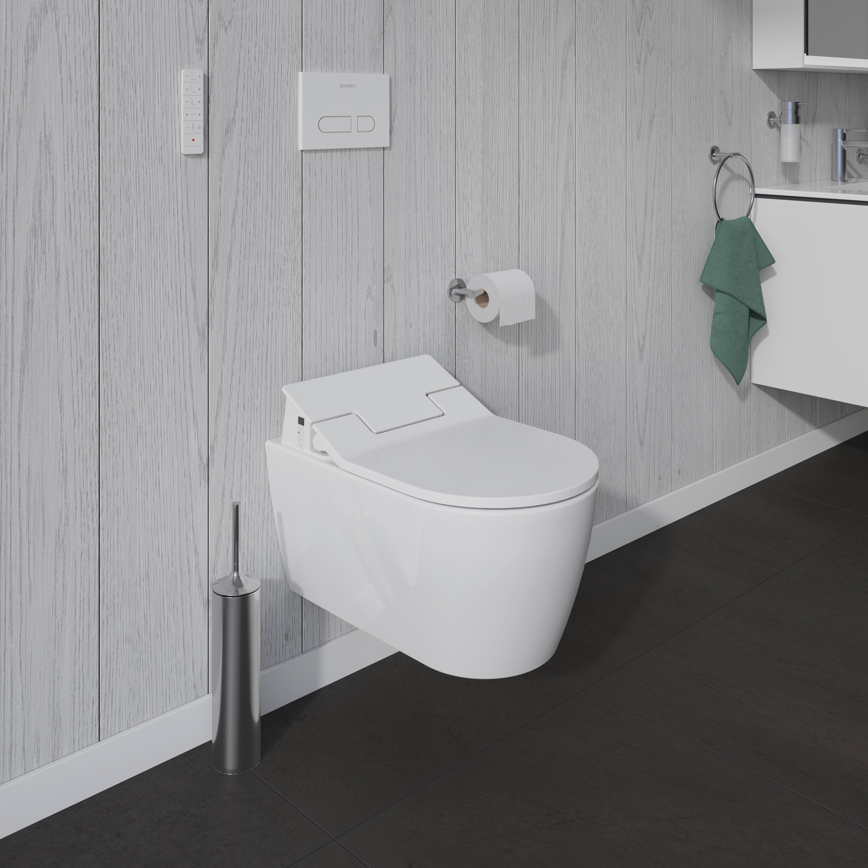 ME by Starck Wand-WC Set mit SensoWash Slim, SensoWash Slim Set