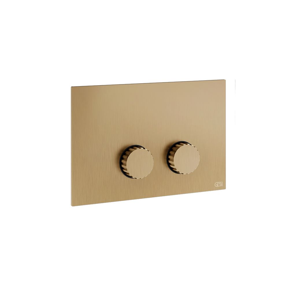 Gessi Incastri WC-Betätigungsplatte für Sanit, warm bronze gebürstet PVD