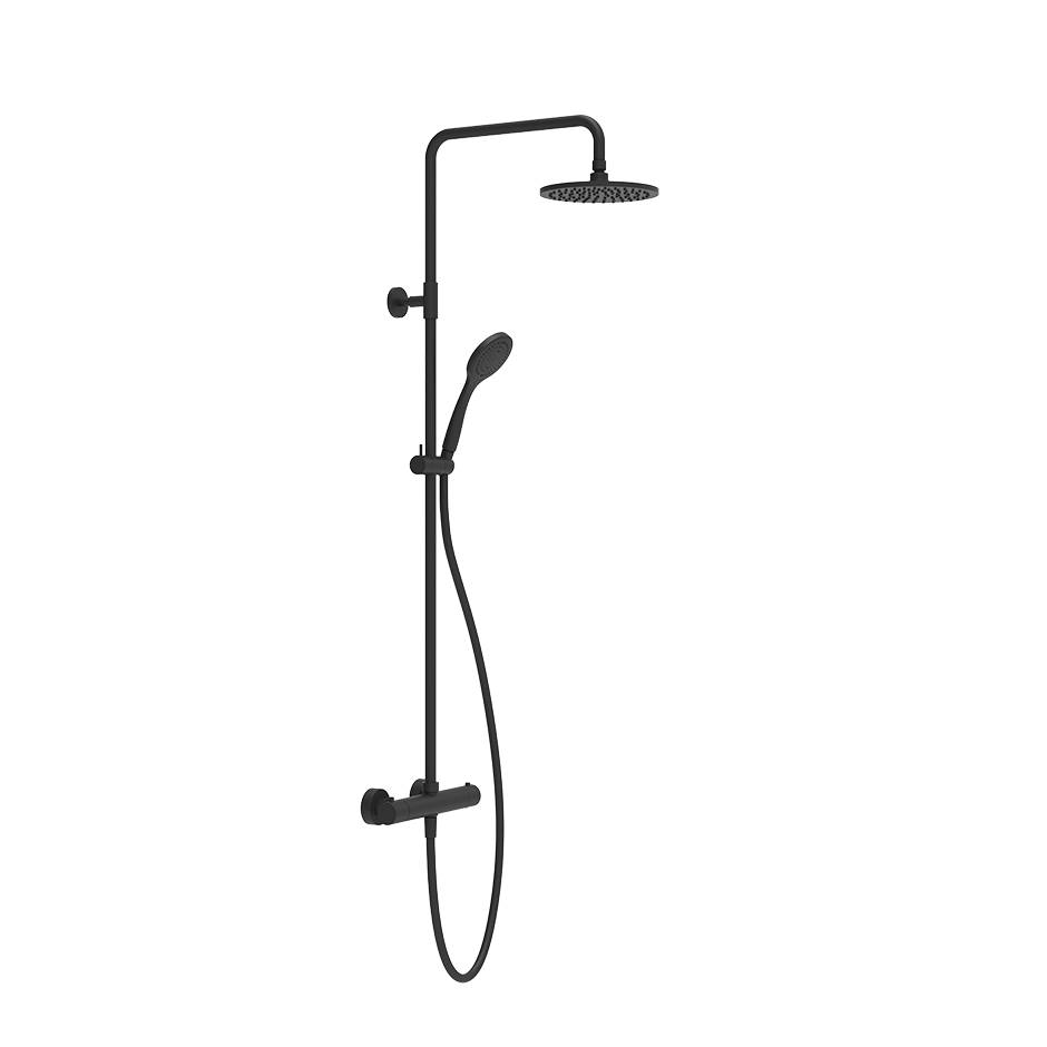 EMPORIO Duschsäule-Thermostat schwarz matt
