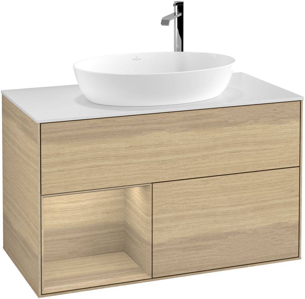 Villeroy & Boch Finion Waschtischunterschrank 1000 x 603 x 501mm, Abdeckplatte weiß matt
