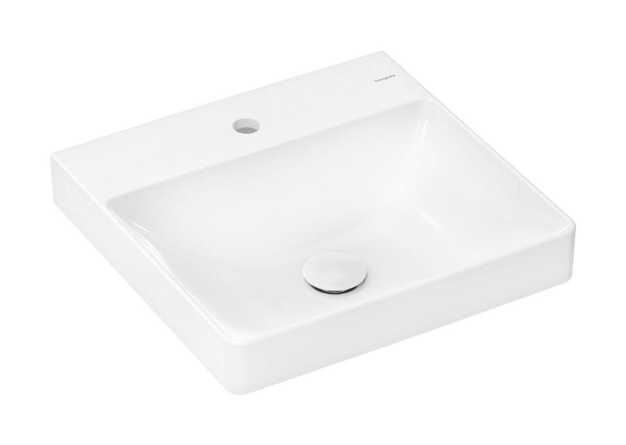 Hansgrohe Xelu Q Handwaschbecken mit Hahnloch ungeschliffen, wandhängend