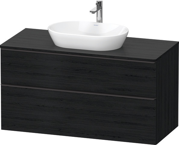 Duravit D-Neo Konsolenwaschtischunterbau mit Möbelgriff Diamantschwarz