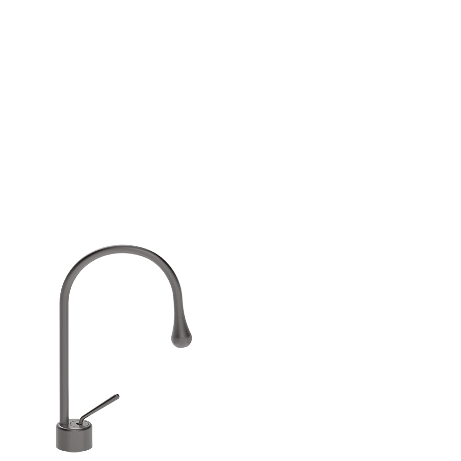 Gessi Goccia Waschtisch-Einhebelmischer Radius 90mm, Metall schwarz gebürstet