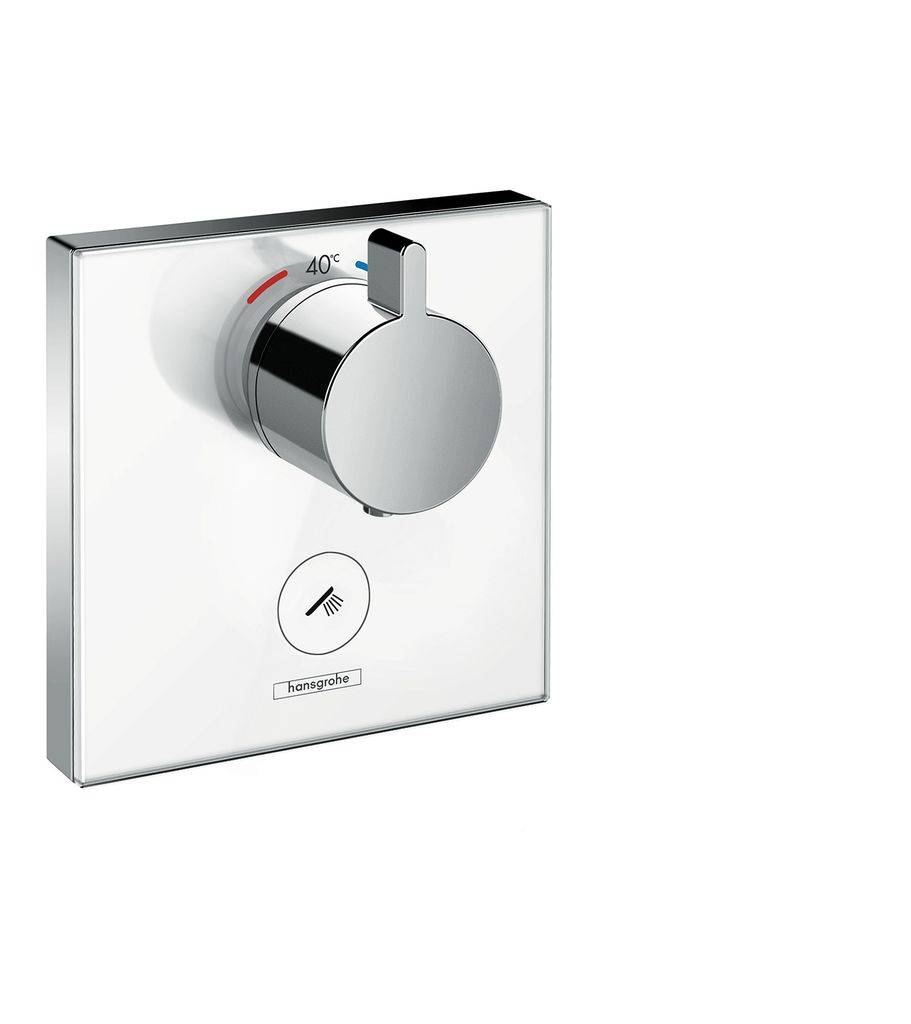 ShowerSelect Glas Thermostat Highflow Unterputz für 1 Verbraucher und einen zusätzlichen Abgang