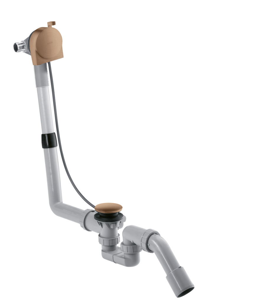 Axor Exafill S Komplettset Wanneneinlauf für Normalbadewannen, brushed red gold optic