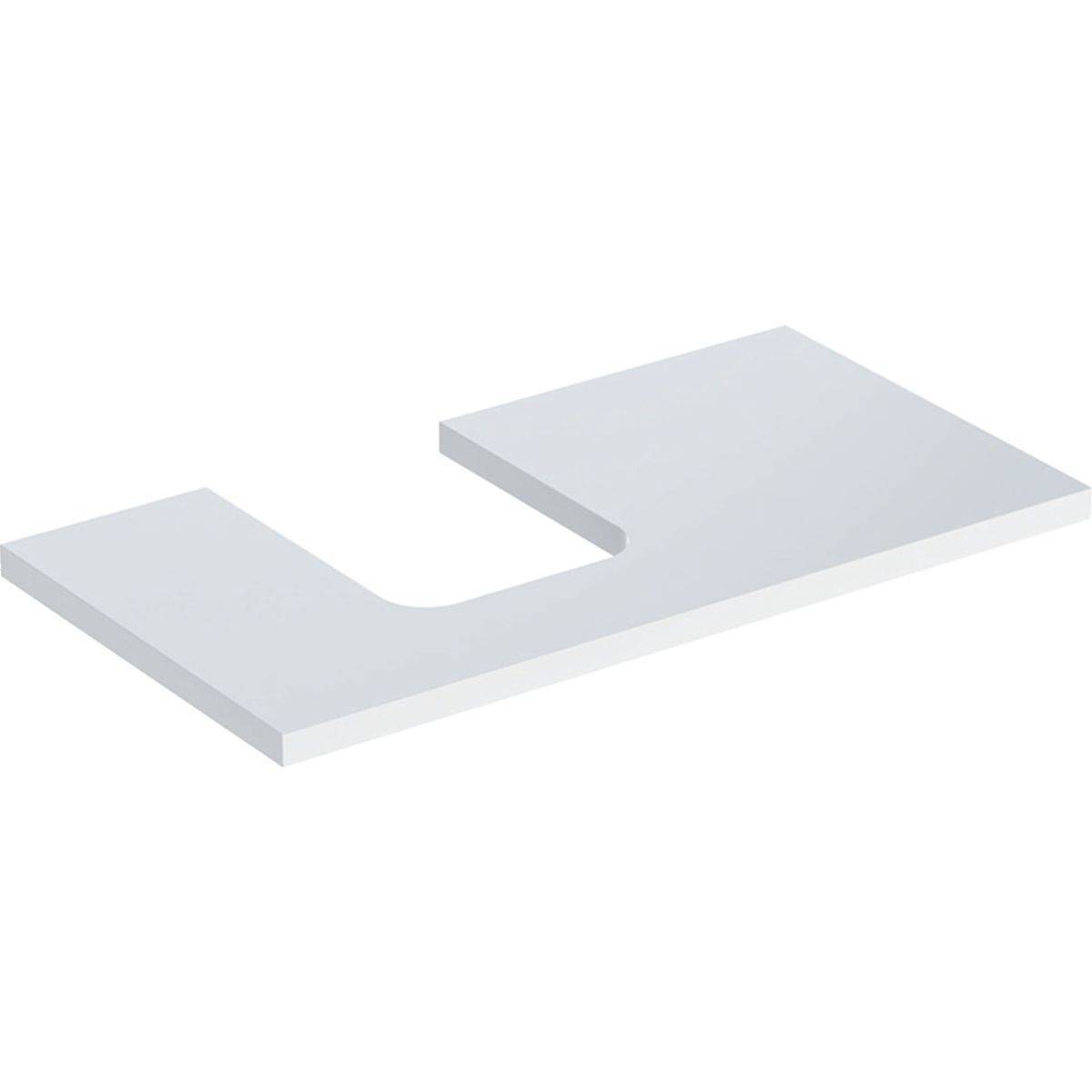 Geberit One Waschtischplatte Ausschnitt links, für Aufsatzwaschtisch Schalenform, 90cm