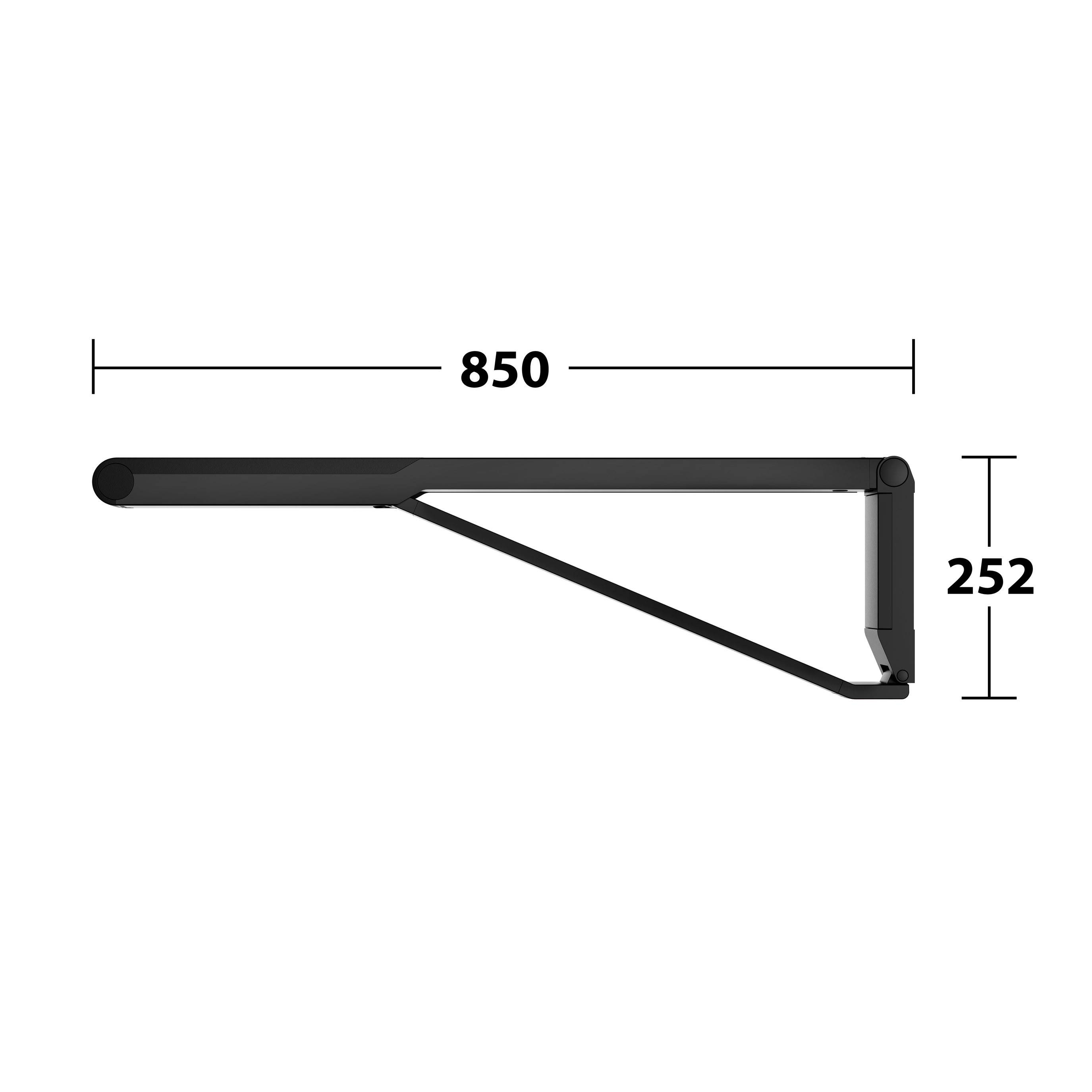35003370837_06 AXESS Stützklappgriff, Aluminium, für Waschtisch und WC, 85cm
